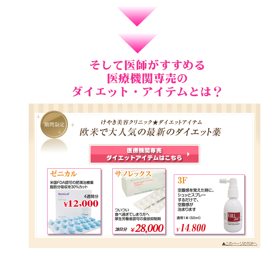 医療ダイエット・短期集中・部分痩せキャンペーン｜けやき美容